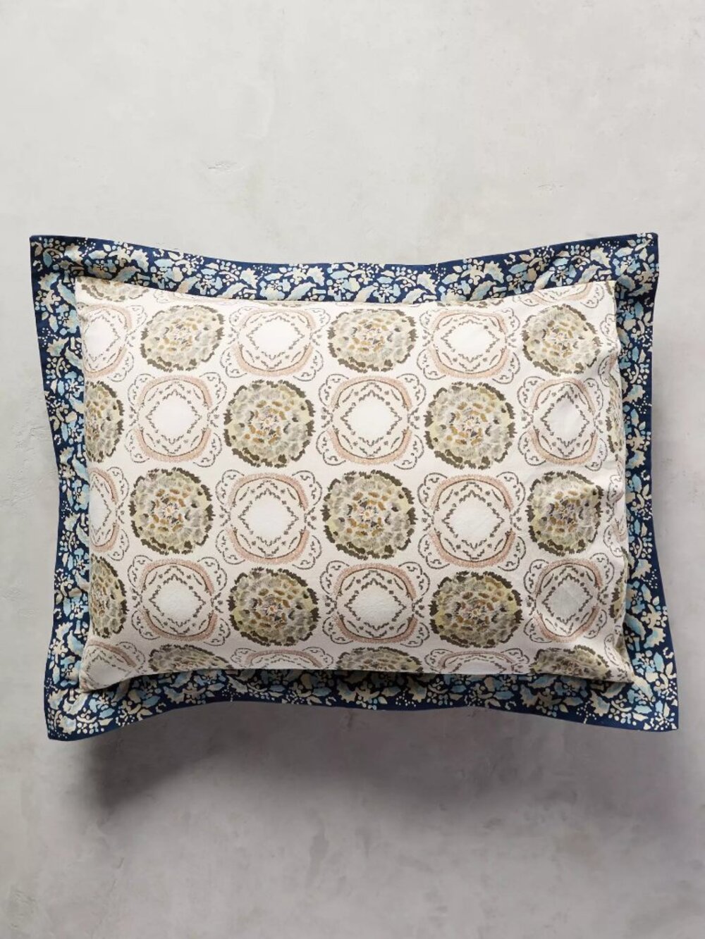 Set of 2 Anthropologie Meguro block print cotton standard shams - Picture 8 of 9